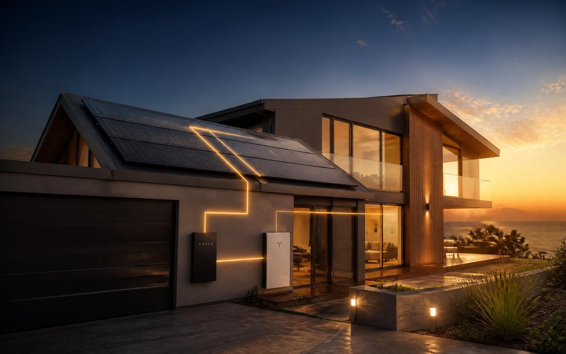 Australian family with solar home